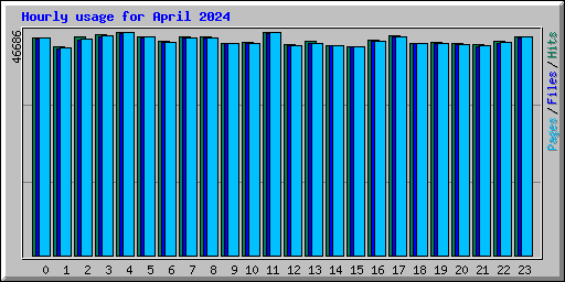 Hourly usage for April 2024